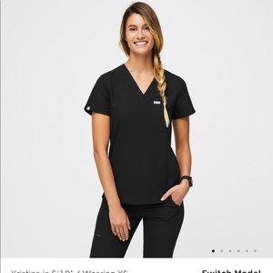 Figs Black Scrubs Set